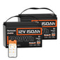 HumsiENK 2 Pack 12V 150Ah LiFePO4 Lithium Battery Bluetooth, BCI Group 31
