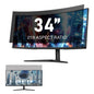 WELINC 34 Inch Computer Privacy Screen Filter for 21:9 Ultra-Wide Aspect Ratio Widescreen Monitor - Anti Glare Blue Light Filter, Screen Protector - Made in Korea