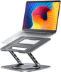 Adjustable Laptop Stand with 360 Rotating Base, Computer Stand for Laptop Ergonimic Foldable Laptop Riser for Desk Compatible with MacBook Pro/Air Notebook up to 16 Inches, Grey