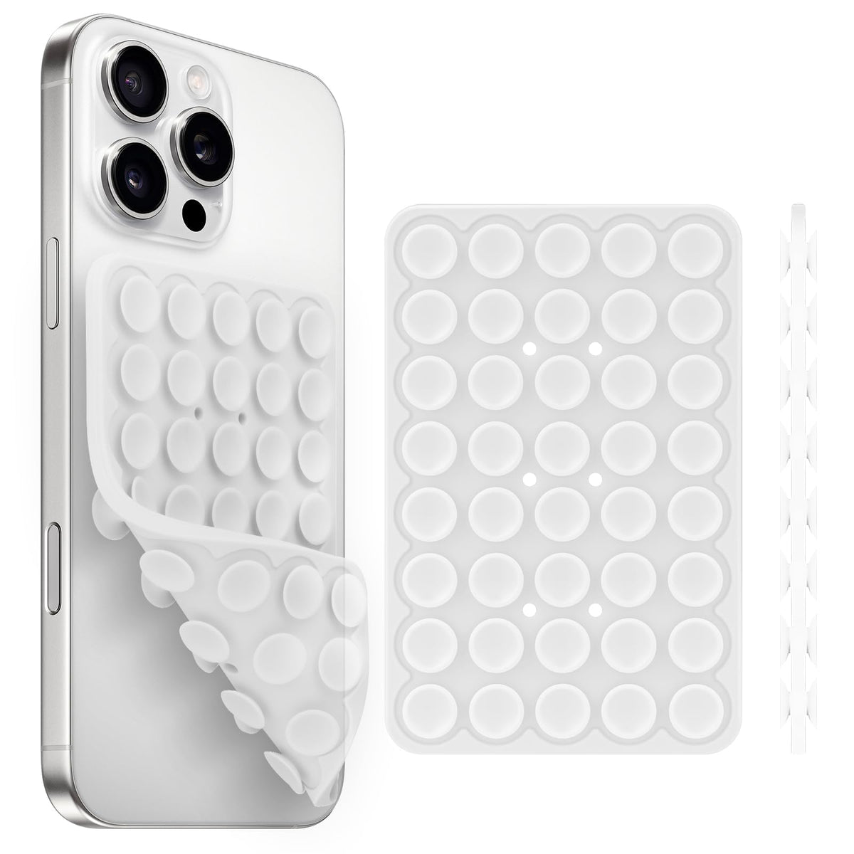 Yojaro Silicone Suction Cup Phone Case Mount Double Sided, Phone Accessories Hands-Free Strong Grip Holder for Selfies and Videos, Silicon Phone Stand for iPhone and Android Purple