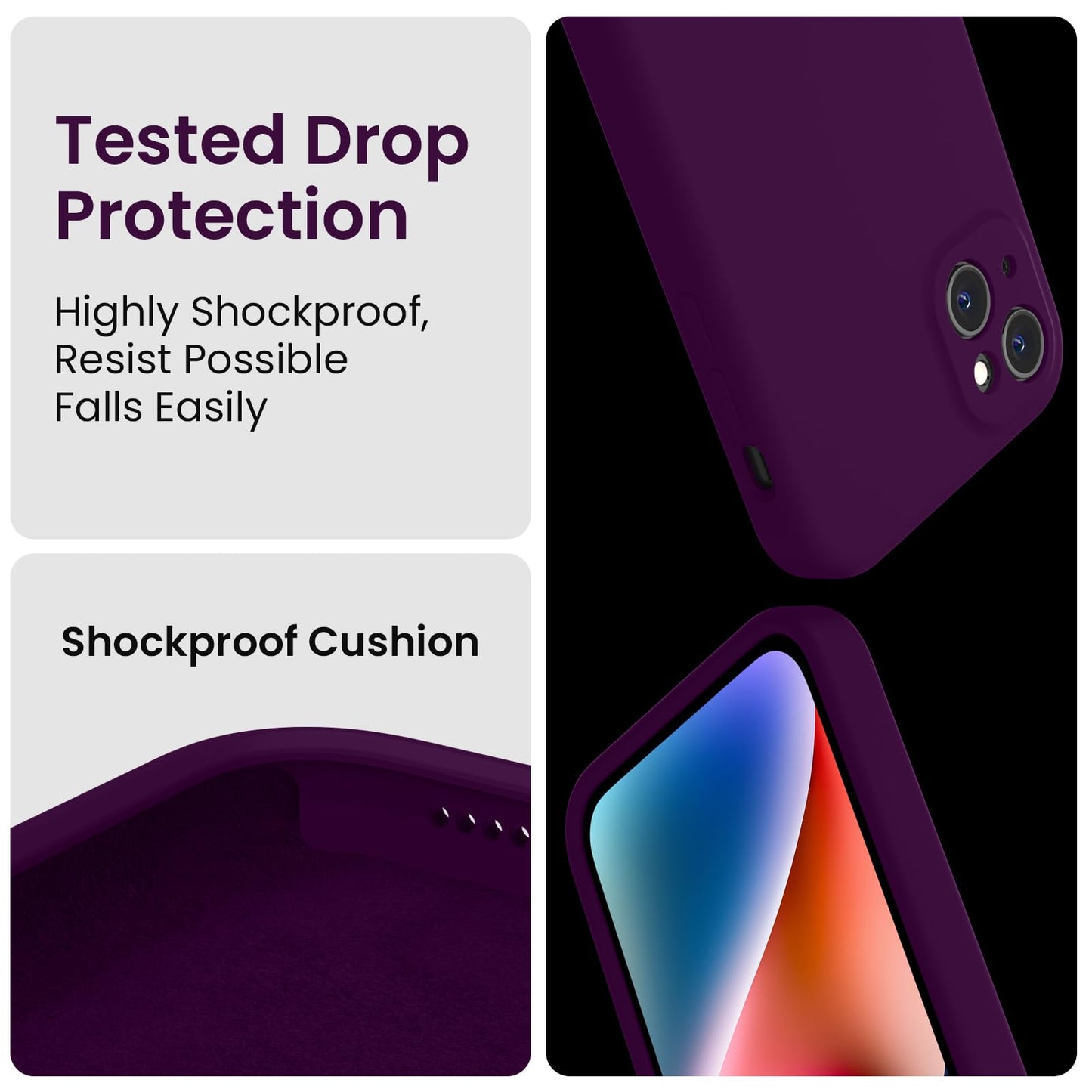 FireNova Designed for iPhone 13 Case, 6.1", Wine Red
