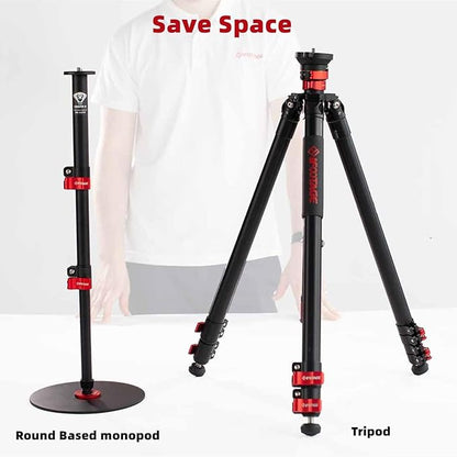 IFOOTAGE Cobra RB-A200,Round Base Monopod,Professional Camera Aluminium Monopod with Quick Adjustment Height Buckle,Compatibility DSLR Cameras Camcorders(56cm/22.04Inc)