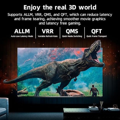 8K HDMI Fiber Optic Cable 15ft, 4K120 8K@60Hz HDMI 2.1 Cable, 48Gbps Ultra High Speed Slim HDMI Optical Audio Cable HDMI Cord, eARC HDR10 HDCP 2.2 Compatible with PS5 Xbox TV Projector.