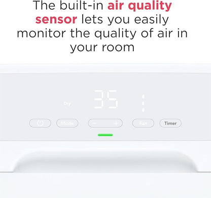 Frigidaire Gallery 2-in-1 50-Pint Portable Dehumidifier with Wi-Fi, Energy Star Certification & Air Quality Monitoring for Medium/Large Rooms & Basements, Custom Humidity Control, Auto Shut Off, White