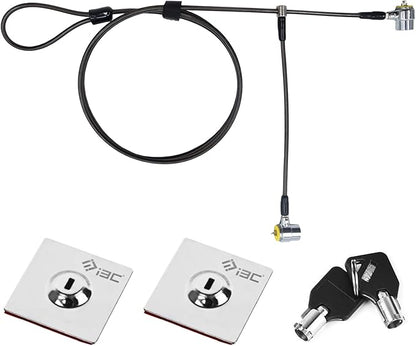 I3C Laptop Lock, Combination Security Lock Cable with Keys and Anchor Plate, Anti Theft Lock for Business Electronics, Monitors, Tablets, Smart Phones (2 Laptop Locks Head)