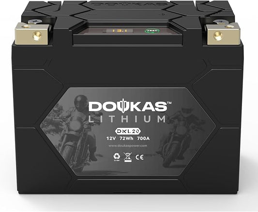 DKL20 700A LiFePO4 Motorcycle Lithium Battery, 12V 6Ah Powersports Battery, Compatible Jet Ski, Quad, Lawn Mower, Scooter, Generator Battery, Snowmobile
