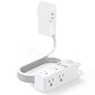 Power Strip Surge Protector with Flat Extension Cord Outlet Cover 6 AC Outlets(3 Wall Outlets Extender) 3 USB Ports (2USB C), 1050 Joules, Multi Plug for Home Office College Dorm Room Essential