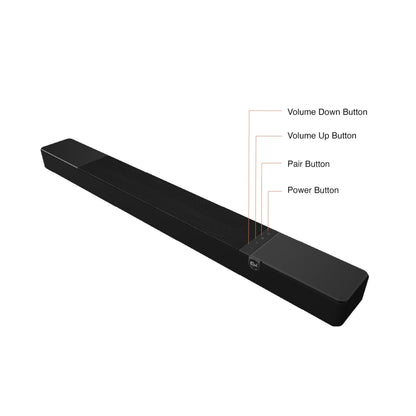 Klipsch Flexus CORE 200 3.1.2 Channel Powered by Onkyo Bluetooth Sound Bar with Dolby Atmos and Custom Tuned Bass - Black, 44" W