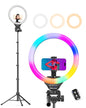 UBeesize 12'' LED Ring Light with 62'' Tripod Stand and Magnetic Phone Holder, Selfie Ring Light for Video Recording, Live Streaming, Compatible with iPhone & Android (Black)