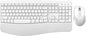 Ergonomic Keyboard and Mouse Combo - Full Size Keyboard Cordless with Palm Wrist Rest Ergonomic Mouse Wireless for Windows Computers Laptops - White(Upgrade)