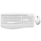 Ergonomic Keyboard and Mouse Combo - Full Size Keyboard Cordless with Palm Wrist Rest Ergonomic Mouse Wireless for Windows Computers Laptops - White(Upgrade)