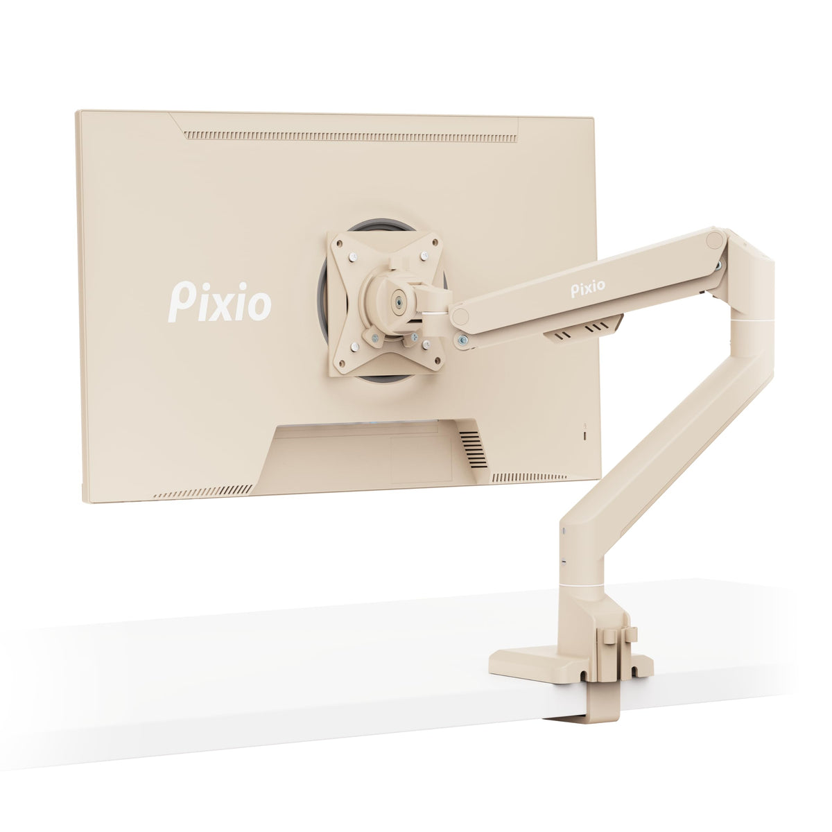 Pixio PS1D Wave Blue Dual Monitor Arm Stand Desk Mount - Fits up to 32 inches Monitors and up to 19.8lbs. VESA Compatibility and Integrated Cable Management