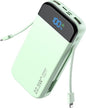 Portable Charger Power Bank 32000mAh with Built in Cables, PD3.0 USB C Fast Phone Charger, 5 Outputs LCD Display Travel Battery Pack Compatible with iPhone, Samsung All Cell Phones (Green)