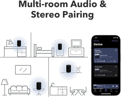 Audio Pro A10 MKII Wireless Multiroom Speaker, WiiM Edition | High Fidelity, Bluetooth, WiFi | Compatible with AirPlay 2, Google Cast, Siri, WiiM Home App, Stream Spotify, Tidal & More, Black