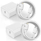 2Pack iPhone Fast Charger, Type C Charger Fast Charging Power Delivery Fast Charging Block Travel Plug with 2Pack Type C to Lightning Cable Cord Compatible with iPhone 14/14 Pro/13/12/11/X,iPad