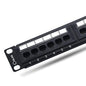 NewYork Cables 12 Port Cat6 Patch Panel – 10Gb Ethernet, 1U Horizontal Wall Mount Loaded 10-Inch Keystone, UTP, Cable Ties, – Black