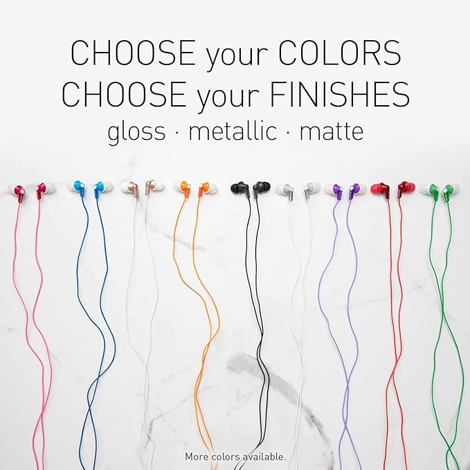 Panasonic ErgoFit Wired Earbuds, 3.5mm Jack In-Ear Headphones with Dynamic Crystal-Clear Sound and Ultra Soft Ergonomic Custom-Fit Earpieces (S/M/L), for Phones and Laptops - RP-HJE120-G (Green)