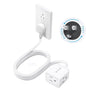 TROND Flat Extension Cord 6ft with 360° Rotating Plug, Low Profile Small Power Strip, 3 Prong Grounded Outlets Cube, 13A, SPT 16/3 Gauge Cable, for Indoor Home Office Cruise Travel Essentials, White