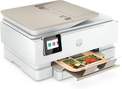 HP ENVY Inspire 7955e Wireless Color Inkjet Printer, Print, scan, copy, Easy setup, Mobile printing, Best-for home, 3 month Instant Ink trial included, White