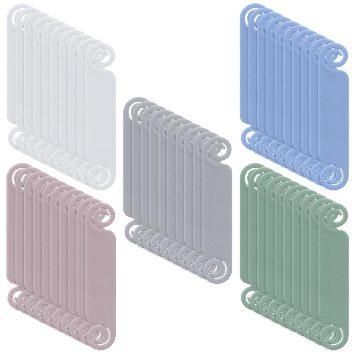 Honoson 50 Pieces Cable Tags Cable Management Labels, Bright Colors