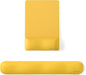 UnivoColors Design-Wave Set of Keyboad Wrist Rest & Mouce Pad,Artificial Sheepskin+Memory Foam+Ergonomic+Anti-Slip Gel, Resilience Support During Work and Gaming,Keyboard Accessory,Yellow