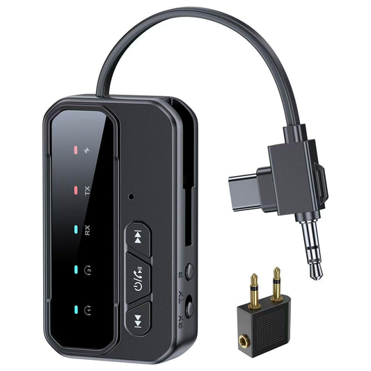 Bluetooth 5.4 Transceiver Pro - Dual Audio Streaming for Airplane/Car/Home
