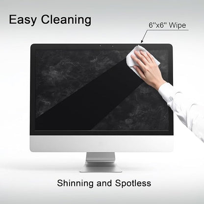 Screen Wipes for Electronics, 120 Count 6"x6" Pre-Moistened Screen Cleaner for Screens, Computer,Laptop,Tablet,Phone,Monitor,Car Screen Cleaner, Lens Wipes Individually Wrapped