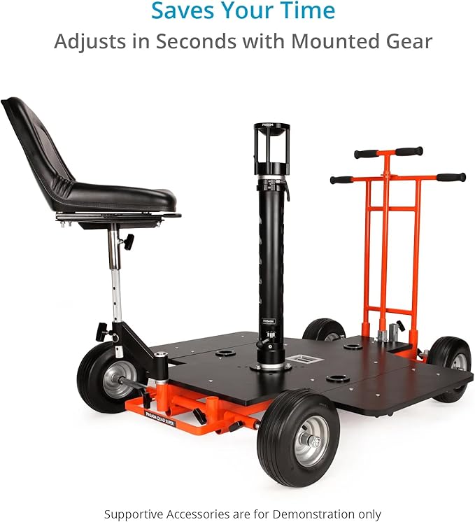 PROAIM Telescopic 27"- 42" Bazooka with Euro/Elemac Mount & Quick Lock Lever. for Camera Dolly/Slider/Jib/Crane Setup. Payload up to 200kg / 441lb. (BZ-286-00)