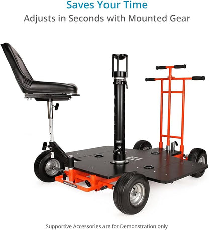 PROAIM Telescopic 27"- 42" Bazooka with Euro/Elemac Mount & Quick Lock Lever. for Camera Dolly/Slider/Jib/Crane Setup. Payload up to 200kg / 441lb. (BZ-286-00)