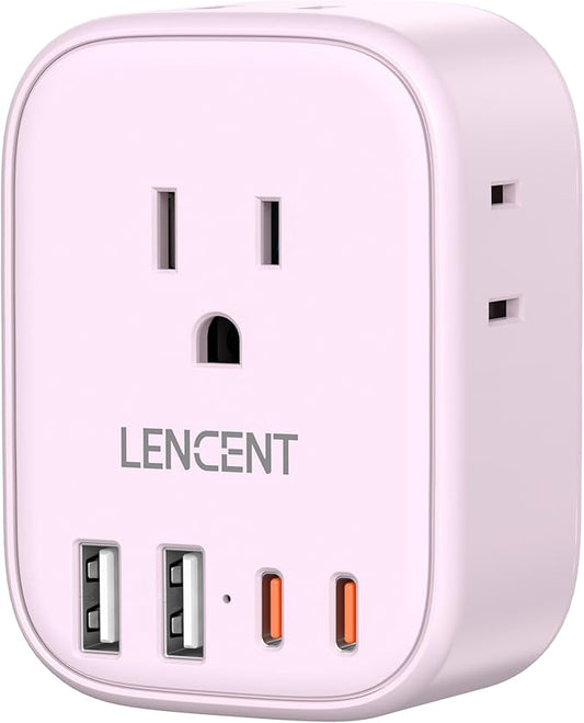 LENCENT Multi Plug Outlet Extender with USB C, Electrical Outlet Expander