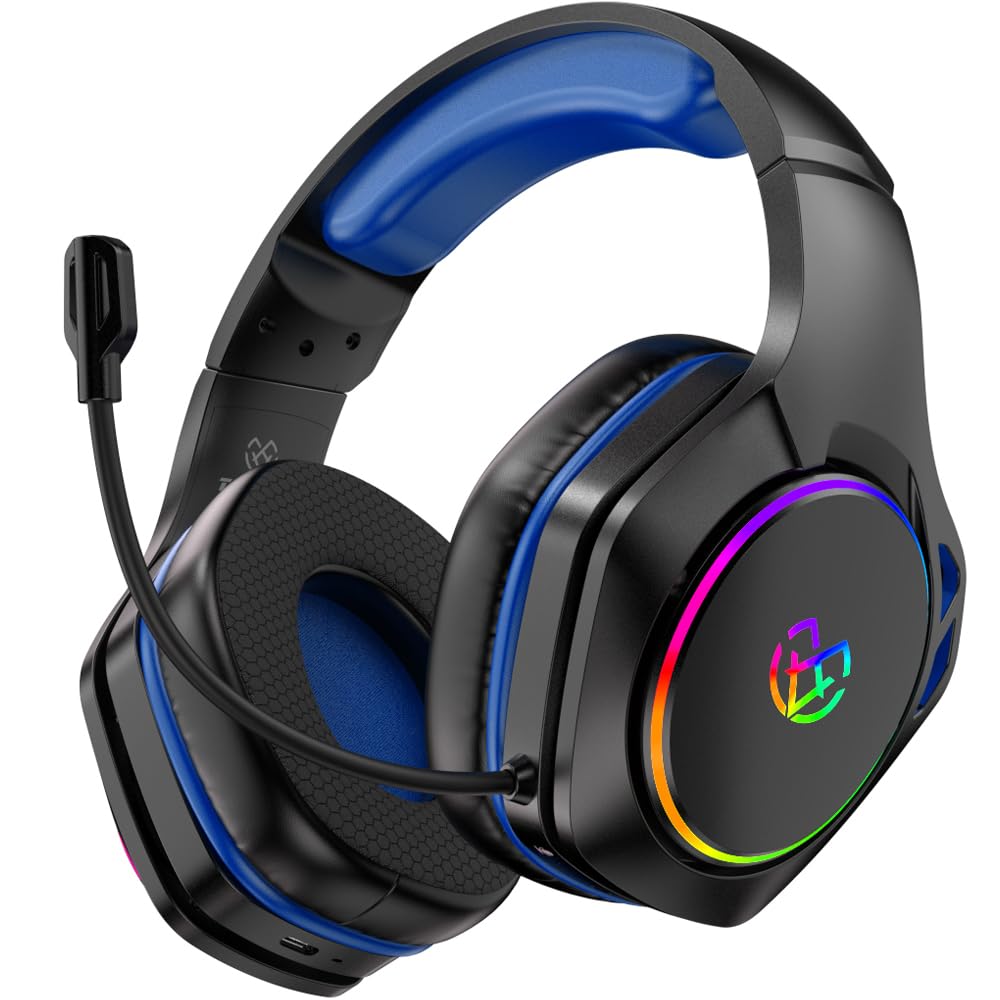 Tatybo Wireless Gaming Headset for PS5 PC, Dual Mode, Low Latency, Black