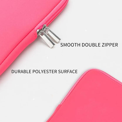 RAINYEAR 13 Inch Laptop Sleeve Compatible with 13.3" MacBook Air/Pro M1 M2 M3 M4 A3240 A3113 A2681 A2337 A1932 A2179 A2338 A1706 A1708 Carrying Protective Cover Soft Case(Bright Pink,Upgraded Version)