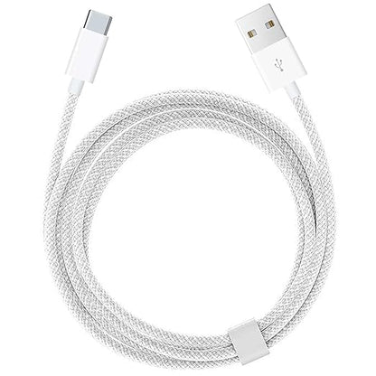 iPhone 15/16/16E/17 USB A to USB C Woven Cable for iPhone 17Air, 15 16 Pro Max, 15/16 Plus, iPad 10th Gen,iPad Pro 12.9/11,iPad Air 5th/4th Gen,Mini 6th Type-c Charger Cord,Car CarPlay Charging Cable