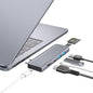 USB C Hub, 7-in-2 USB Adapter for MacBook Pro/Air, Thunderbolt 4 Dock with 4K HDMI, 100W PD, 40Gbps, USB-C 3.0, 2 USB-A 3.0, SD/TF Card Reader, USB Hub for MacBook Pro/Air M1/M2/M3/M4 (Gray)
