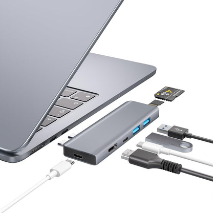 USB C Hub, 7 in 2 USB C Adapter Thunderbolt 4 HDMI MacBook Air Pro M1-M4