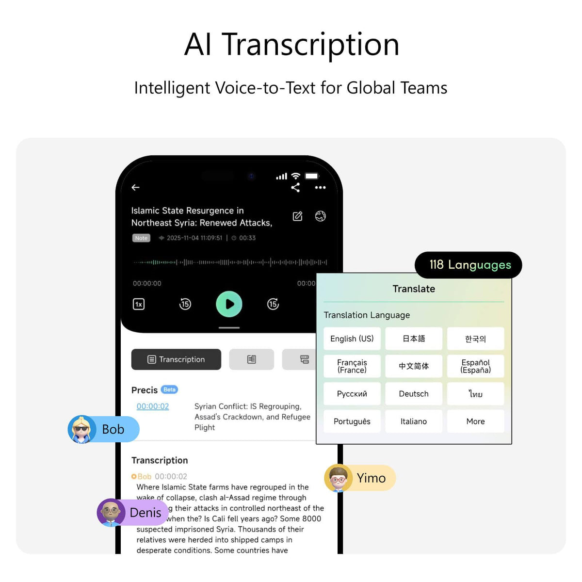 E EAZEYAI AI Voice Recorder, Unlimited Transcribe & Summarize