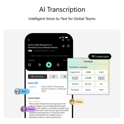 E EAZEYAI AI Voice Recorder, Unlimited Transcribe & Summarize