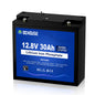 DC HOUSE 2 Pack 12V 30Ah LiFePO4 Battery with DC Port for Trolling Motor