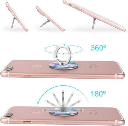 Bonoma Phone Ring Holder, 3 Pack Beach Flowers Butterfly Universal Finger Ring Stand Grip Kickstand Compatible with Smartphones and Tablets