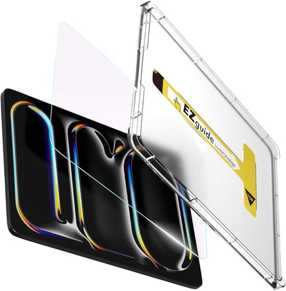 BELLEMOND Tempered Glass Screen Protector designed for iPad Pro 11" (M5, 2025/M4, 2024) - Anti Blue Light filter「EZ Guide」Alignment Kit for Flawless Installation, 10H Hardness - Designed in Japan
