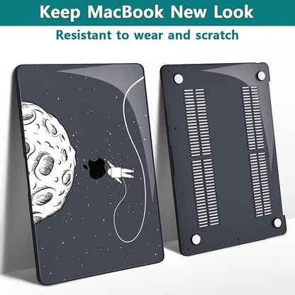 Teryeefi for M2 MacBook Pro 13 inch Case 2022 2020 2019-2016 Model A2338 M1 A2251 A2289, Hard Shell Case & Keyboard Cover & Screen Protector for MacBook Pro 13“ with Touch Bar, Astronaut Space