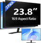 Easges [2 Pack] 24 Inch Computer Privacy Screen Filter for 16:9 Aspect Ratio, Eye Protection, Anti-Glare, Anti-Blue Light Computer Monitor Privacy Filter, Removable Anti-Scratch 24in Protector Film