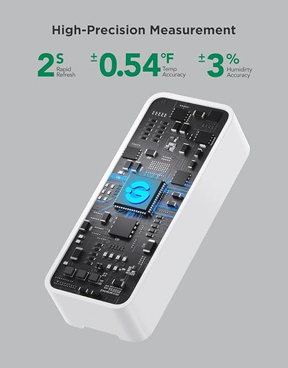 GoveeLife 2.0 WiFi Hygrometer Thermometer 3 Pack, Smart Humidity Temperature Sensor with App Notifications, 2-Year Free Data Storage Export, Temperature Humidity for Bedroom, Wine Cellar, Basements