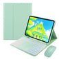Disonbeir for iPad 11th (A16,2025) 11-inch, iPad 10th Gen 10.9 Inch 2022 Keyboard Case with Mouse and Rainbow Backlit Magnetic Detachable Bluetooth Keyboard Cover,Misty Blue