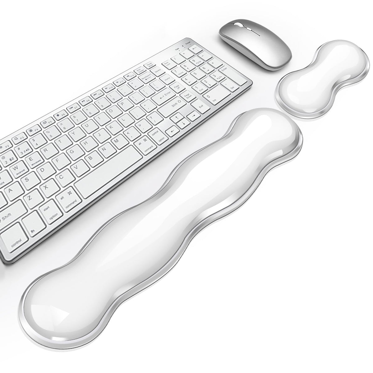 Gel Cloud Keyboard and Mouse Wrist Rest, Cute Wrist Support and Arm Support Keyboard Rest for Keyboard and Mouse Typing Pain Relief，Suitable for Office/Computer/Laptop/Gaming (Pink)