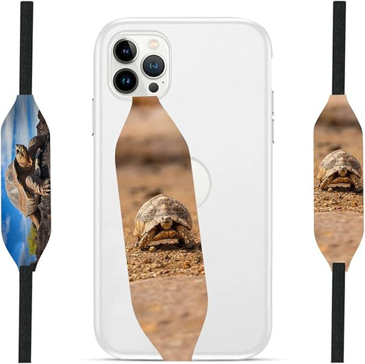 Switchbands Phone Grip Strap - Pack of 2 Reversible Finger Holder for Phone Back, Customizable Anti-Slip Design, Wireless Charging Compatible Detachable Holder for iPhone - Tortuga