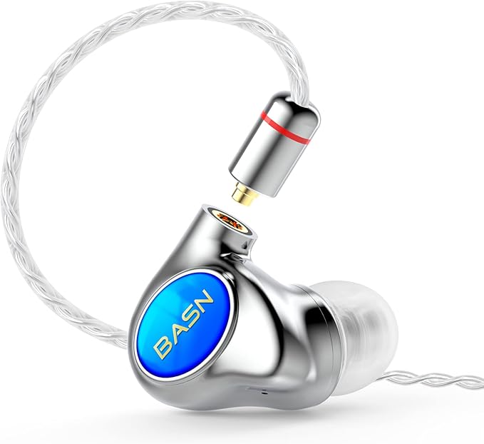 BASN Metalen 4 Drivers in-Ear Monitor Headphones, Wired Earbuds, Sapphire