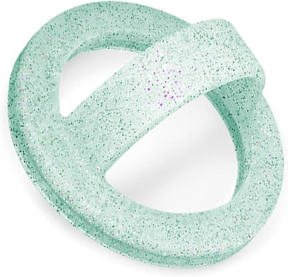 Magnetic Silicone Ring Grip Phone Holder, Loop Grip Phone Holder,Magnetic Phone Loop,Magsafe Phone Grip,Compatible with Magsafe for iPhone 16/15/14/13/12 Series (Green Sparkle)