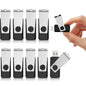 KEXIN Bulk USB 50 Pack 1GB USB Flash Drives Flash Drive Thumb Drive Bulk Flash Drives Swivel USB 2.0 (1G, 50PCS, Black)