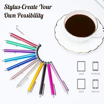 Briout Stylus Pens for Touch Screens, 36 Pack Capacitive Stylus, High Precision Compatible with All Universal Touch Screen Devices (12 Multicolor)